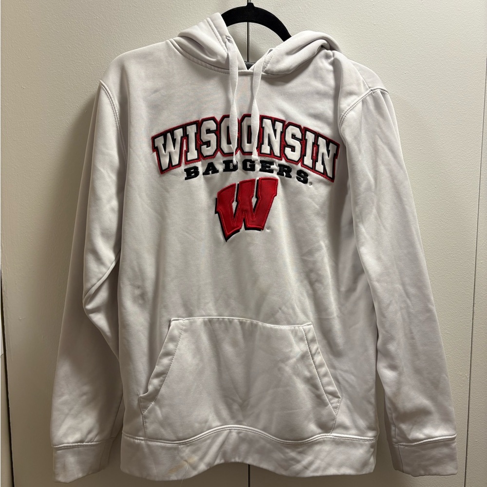 Wisconsin Badgers Men’s Medium Hoodie - White